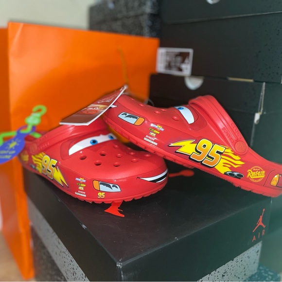 Lightning McQueen crocs brand new size men Shoes